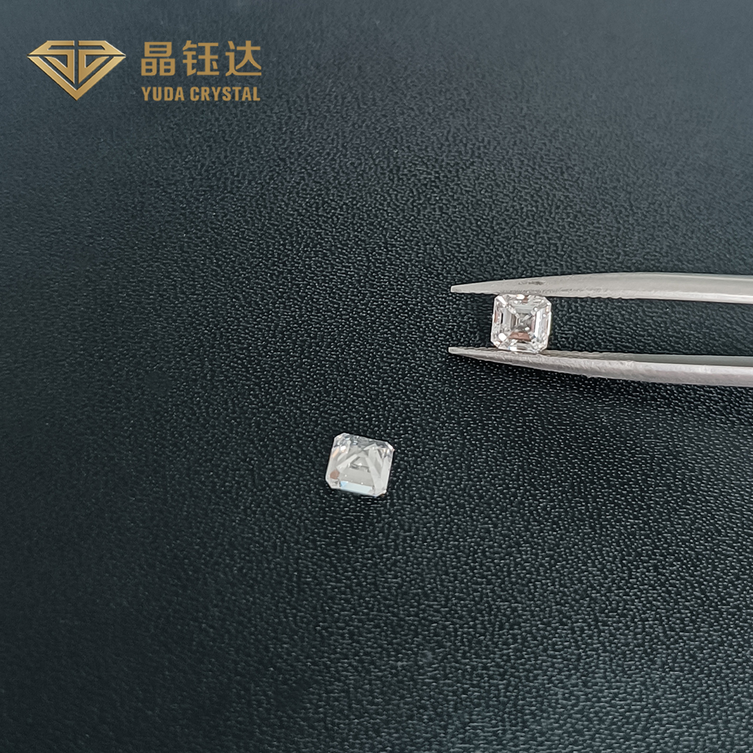 1.01Ct Asscher Cut Lab Grown Diamond D Color VS VVS Clarity IGI Certified HPHT