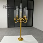 120CM Crystal Glass Candelabra 9 Arms Tall Crystal Candlesticks