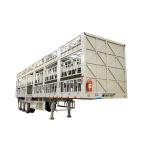 Manufacture AOTONG 3 Axles Fence Dry Cargo Semi Truck Trailer for Animal