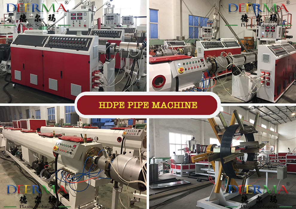 Customized HDPE Pipe Machine 160mm - 250mm Water Supply Pipe Machine