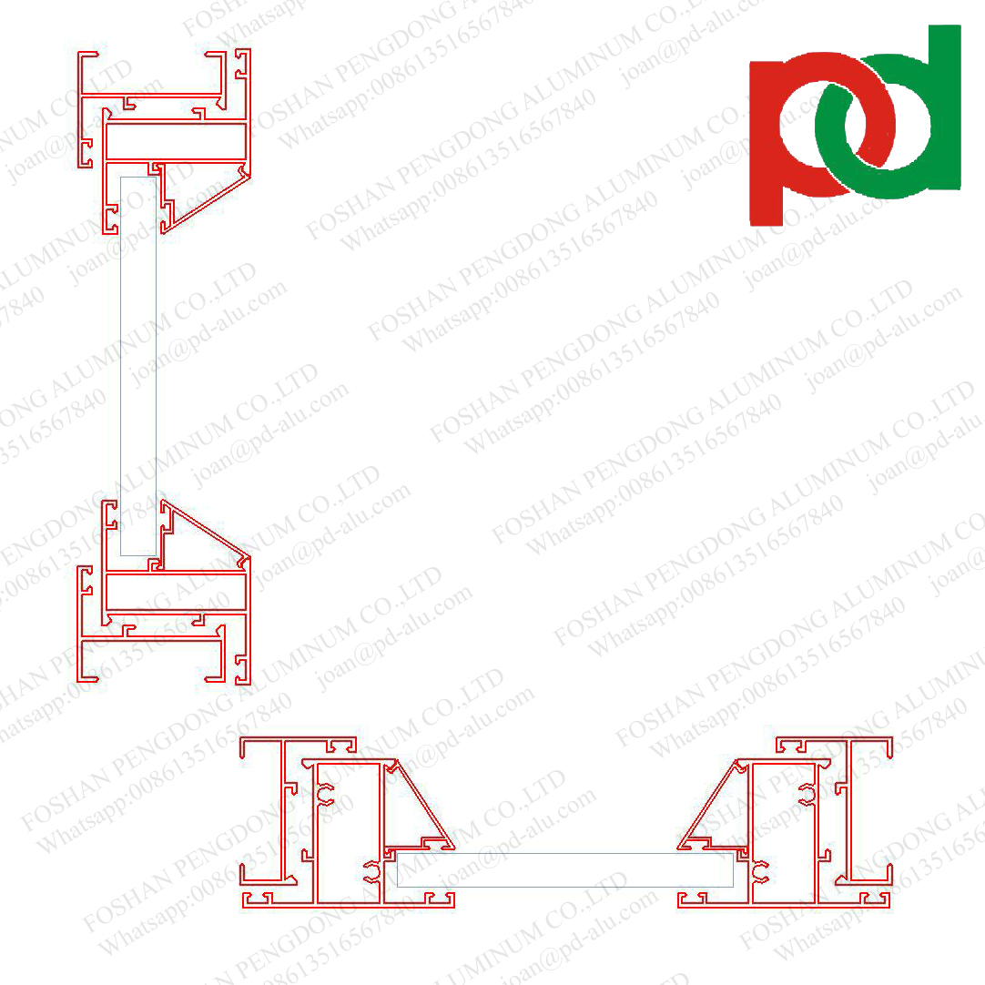 Linea 42 6063 T6 Aluminium Casement Window Profiles Silver Anodized