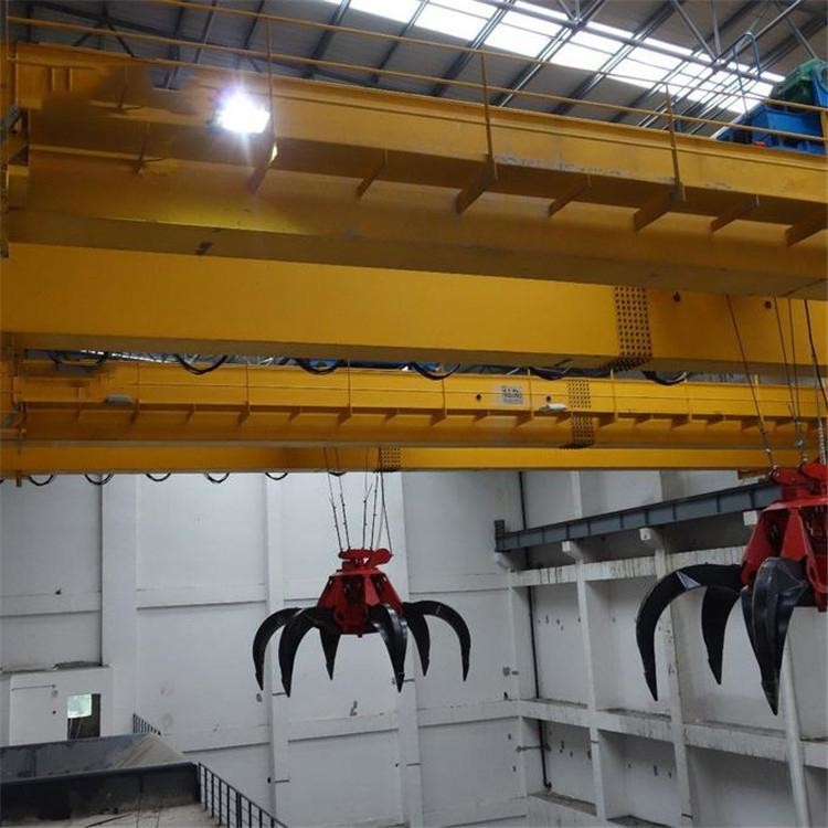 China's high quality and low price55 ton garbage grab bridge double beam crane, power plant double beam crane, grab dou