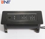 Thick aluminum panel touch press conference table flip up power outlet