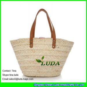Quality LUDA handmade wicker handbags natural cornhusk straw oversized handbags wholesale