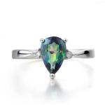 Wholesale 925 Sterling Silver Trillion Cut Mystic Topaz Tennnis Bracelet