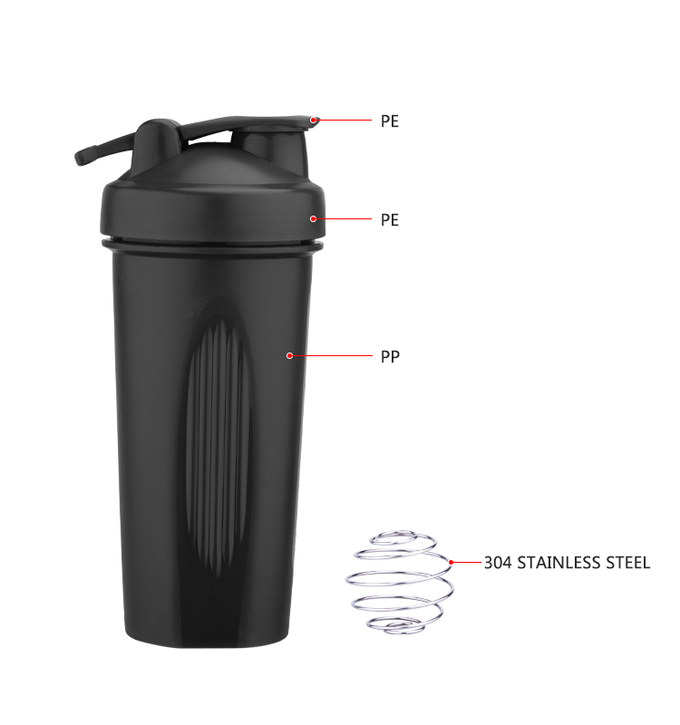 China New Classic Modle Customized Blendre Big Shaker Water Bottles, Protein Powder Classic Loop Top Shaker Bottle With Ball