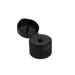 PP Plastic Flip Top Cap 24/410 Matte Black Ribbed Cosmetic Lotion Bottle Cap
