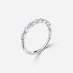 Lab Diamond Wedding Band VVS Clarity HPHT Pear Cut Lab Grown Diamond Ring