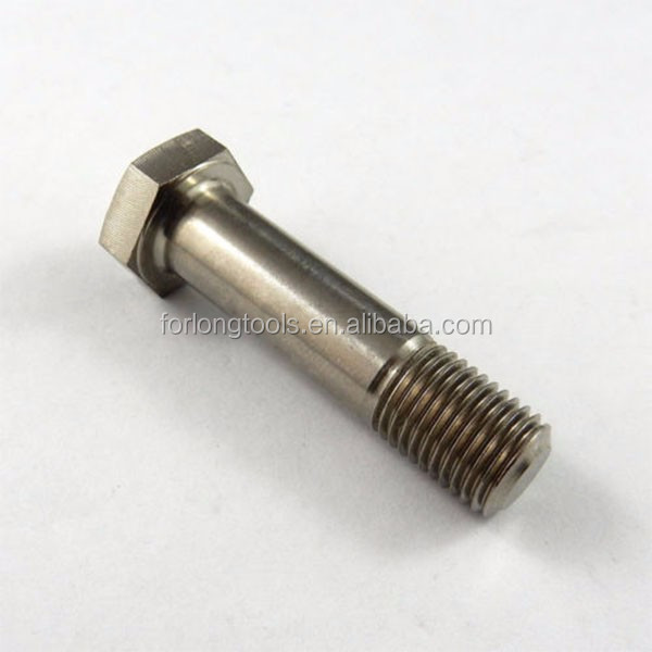6AL-4V Titanium Alloy Natural Finish TITANIUM 3/8-24 x 1-1/2" UNF HEX HEAD BOLT Short Thread Sprint Bolt DIN Standard