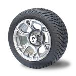 Golf Cart 12'' Aluminum Alloy Wheel and 215/35-12 DOT Street Tire Assembly -
