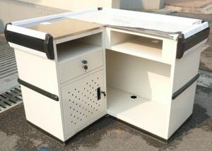 Quality Supermarket Stainless Steel Cashier Counter Desk wholesale