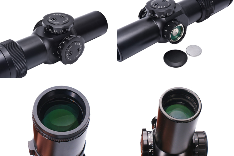 1-6X Magnification Compact FFP 35mm Tube Oral Scope for Hunting Precision and Accuracy