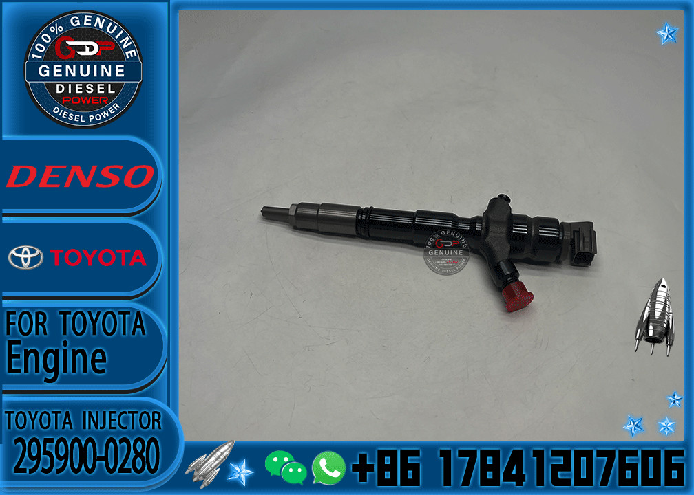 Fuel Injector 295900-0210 295900-0280 23670-30450 For Toyota Hilux 2KD-FTV Common Rail Injector 23670-30450