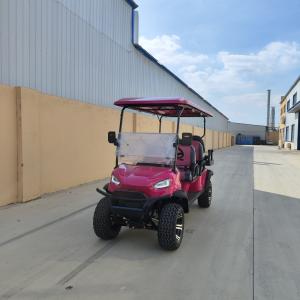 Quality 6 Seater Pink Electric Golf Cart With Lead Acid Battery wholesale
