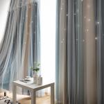 Window Drapes 100% Polyester Curtain Fabric Blackout Elegant Window Curtains