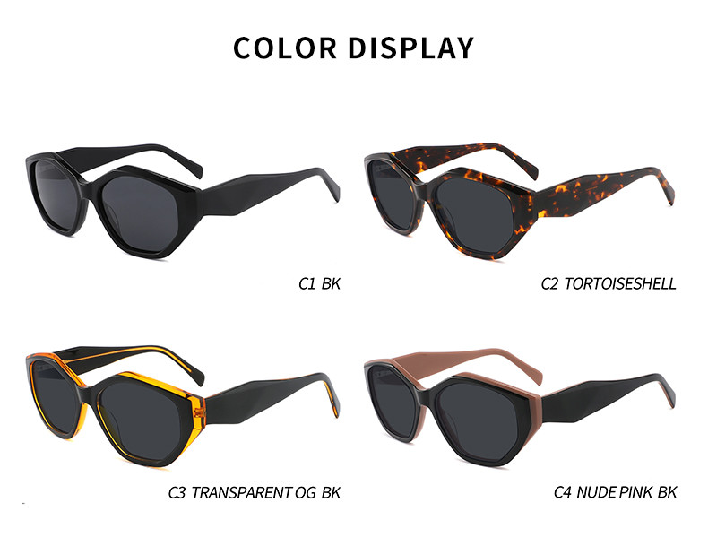 Big Size Acetate Frame Sunglasses Irregular Frame Sunglasses TAC Lens For Women