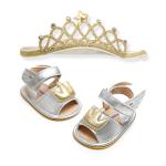 Prince and princess angel wings Crown shoes Wedding gift girl toddler sandals