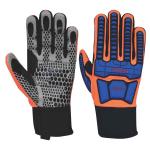 Hi Vis Orange Oilfield Impact Resistant Gloves EN ISO13594 Level 2