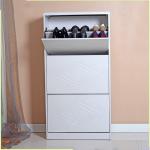 Bedroom Hardware Fitting 63*24*123cm Mirrored Shoe Cupboard