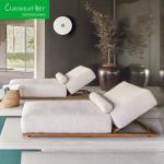 Teak Outdoor Sunlounger Garden Furniture Recliner Solid Wooden Teak Lounge