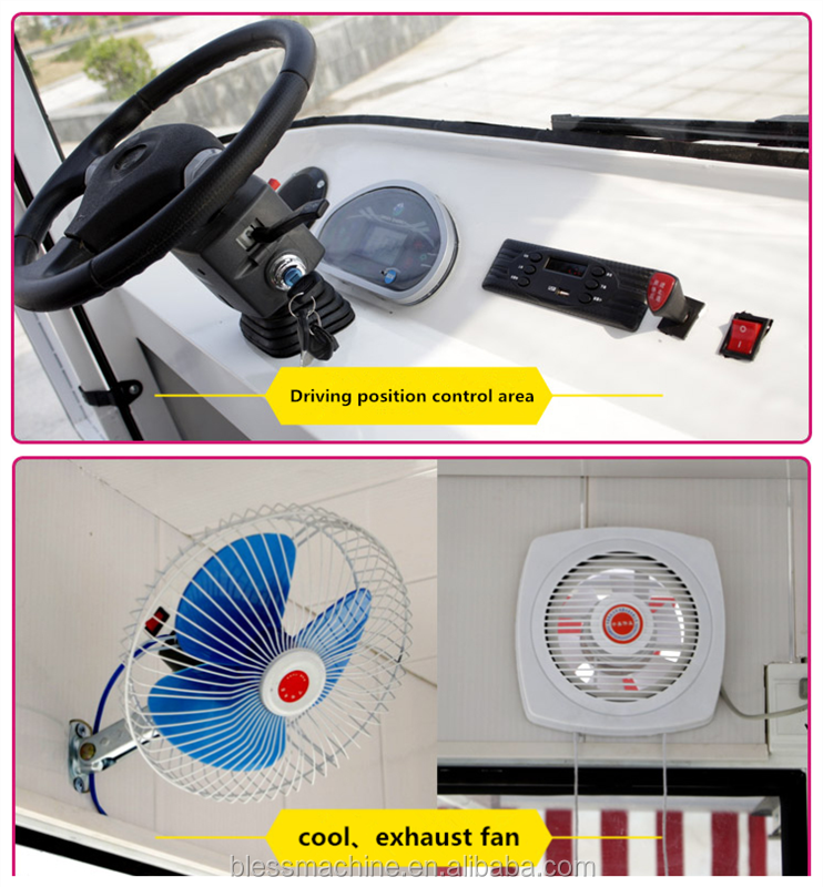Food Hygiene Standards Manufacture Outdoor 3 or 4 Wheels Food Cart for Mobile Food Truck