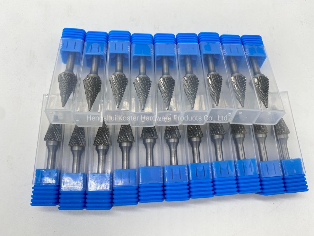 Sc-5 Strawberries Carbide Burr 1/4 Inch Shank Cylinder Ball Shape with End Cut Podiatry Carbide Burrs for Stone