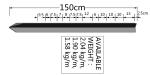 1.86kg Y Steel Fence Post for Australia Market Black Coated