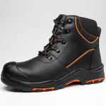 Hight Cut Cow Leather Shoes Slip Resistant / Wear Resistant Steel Toe Winter
