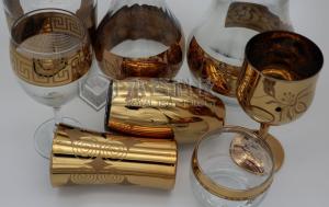 Quality Glassware PVD gold coatings, 2-sides PVD gold platings on glass products wholesale