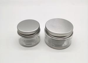 Quality 20g Clear PET Cosmetic Cream Jar With Screw Aluminum Cap wholesale