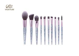Quality Crystal Handle 10 In1 15.5cm Facial Makeup Brushes wholesale