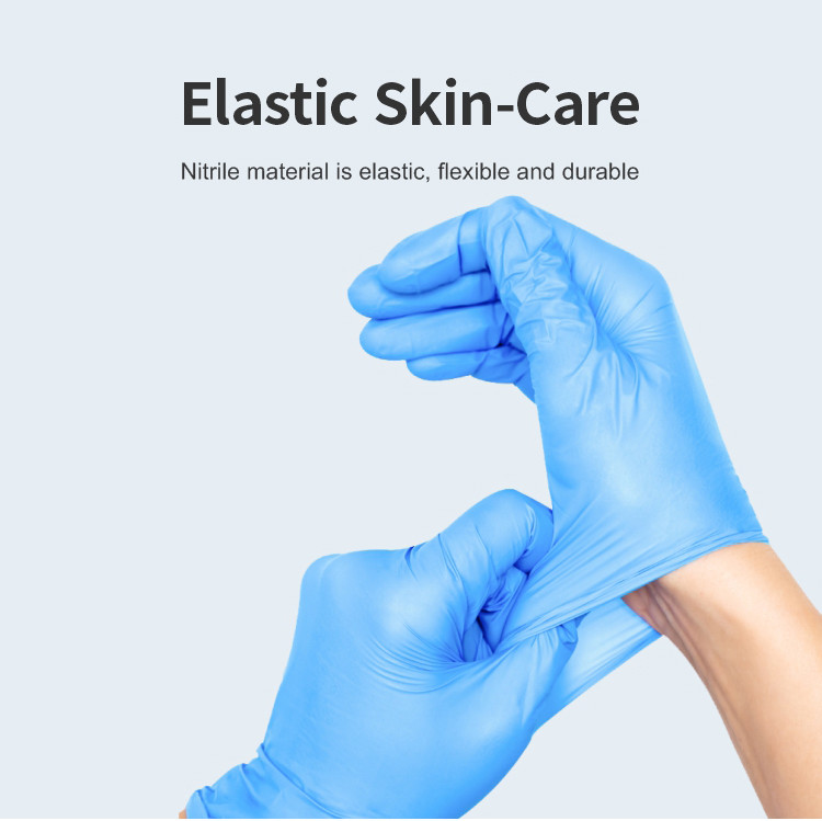 Sterile Disposable Surgical Gloves Nitrile Latex 9 - 12 Inches High Elasticity