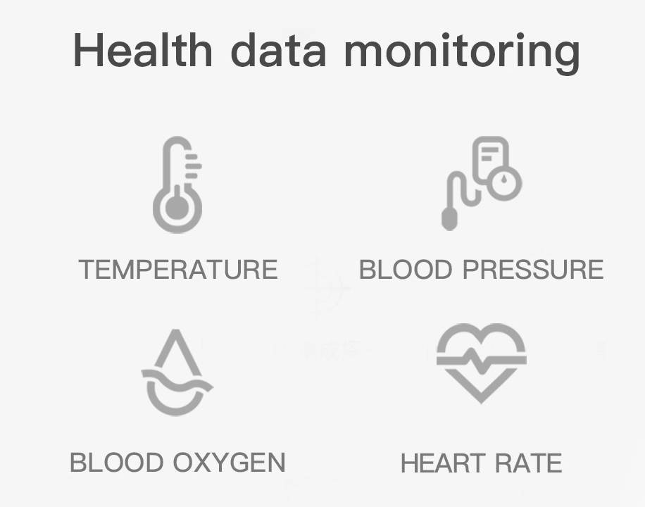 Temperature Monitoring Smart Functional Bracelet Health Data Step Number For Family