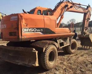 Quality secondhand doosan wheel excavator 130-5 tyre excavator wholesale
