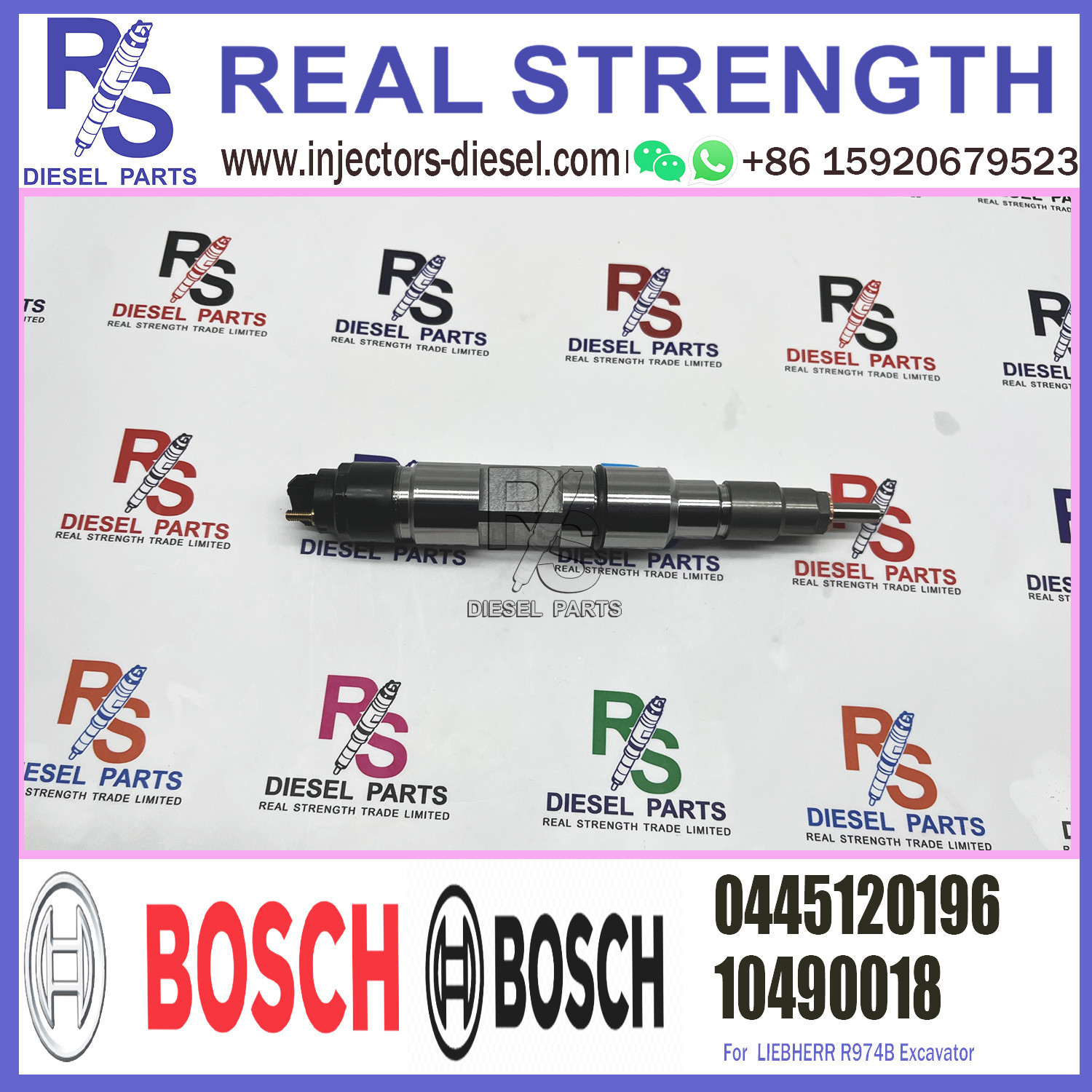 Hot sale nozzle assembly common rail injector 0445120196 for diesel pump