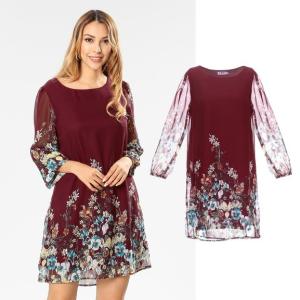 Quality Newest Design Women Mini Chiffon Dress with 3/4 Sleeves wholesale