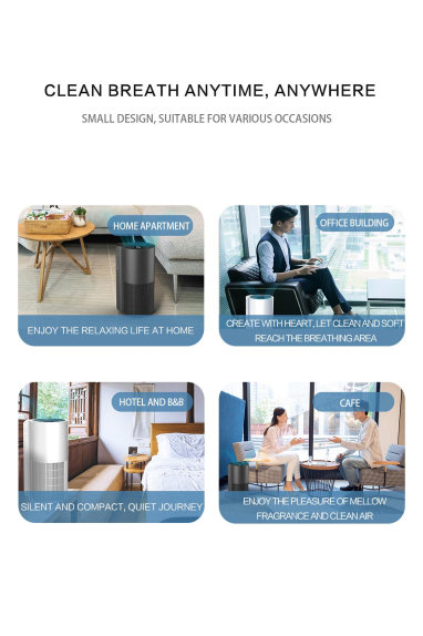 58dB 110V Home HEPA Air Purifier 350m3/h Formaldehyde Removal