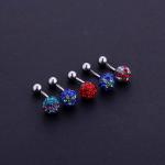 Stainless Steel Screw Belly Button Rings for Women and Girls, 14G Naval Body