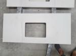Pure White Quartz Bathroom Vanity Tops Eased / Other Edge Optional