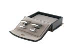 Fashionable Cufflink Gift Box PU Leather Material with Velvet Inside