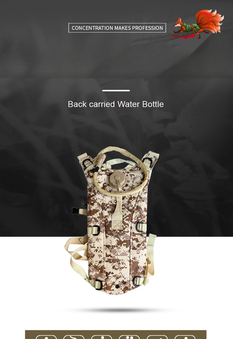 Waterproof Multi-Function Traveling Hiking Bag With Water Bottle And Resilient Fabric