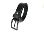 3.5cm Width Cowhide Black Mens Casual Leather Belt