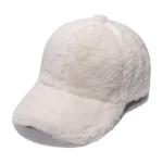 Winter warm rabbit hair baseball cap Outdoor thickened solid color casual plush
