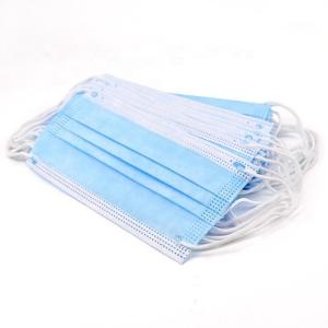 Quality White And Blue Earloop Face Masks / Breathable Earloop Medical Mask wholesale