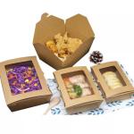 Window Kraft Paper Fruit Salad Fast Food Takeaway Lunch Box Recyclable