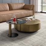 Stainless Steel Marble Combination Coffee Table No Storage