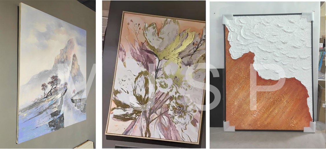 Hotel Office Decorative Painting Modern Hand Painted Pictures of Autumn Trees Landscape Oil Painting on Canvas Support Base