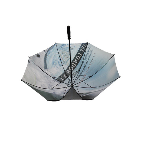 8mm Metal Shaft Straight Handle Auto Open Golf Umbrella With Digital Printing