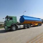 42000 Liters Oil Fuel Tank Heavy Duty Semi Trailers With Carbon Steel Matrrial