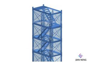 Quality Closed Type 4m*2m*2m Steel Ladder Cage Q235 Steel Industrial Ladders wholesale